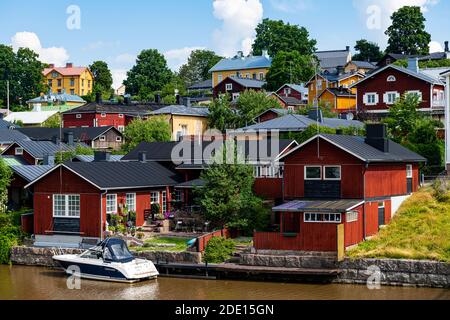 Ville en bois de Poorvo, Finlande, Europe Banque D'Images