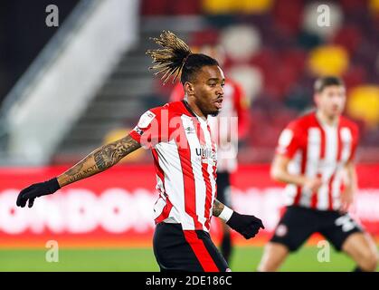 Brentford Community Stadium, Londres, Royaume-Uni. 27 novembre 2020. Championnat de football de la Ligue anglaise de football, Brentford FC contre Queens Park Rangers; Ivan Toney de Brentford Credit: Action plus Sports/Alay Live News Banque D'Images