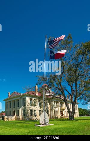 Texas, Johnson City, Blanco County Courthouse construit en 1916 Banque D'Images