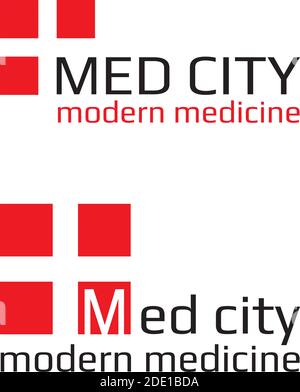 Définir logo médecine ville modèle design vecteur Illustration de Vecteur
