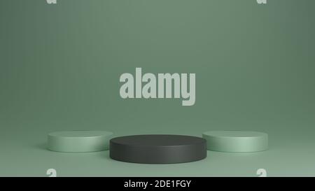 Podium rond pour l'affichage des produits. Illustration de rendu 3D. Banque D'Images