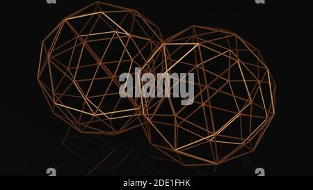 Illustration 3D abstraite pour la conception en arrière-plan. Formes géométriques. Rendu 3D. Banque D'Images