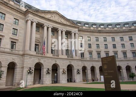 Washington DC--16 août 2018; entrée au site de construction du bureau du président Clinton de l'Agence de protection de l'environnement des États-Unis Banque D'Images