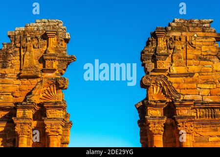 Ruines de l'église de la Mission jésuite San Ignacio Mini, site du patrimoine mondial de l'UNESCO, San Ignacio, Dedemento Misiones, Argentine, Amérique latine Banque D'Images