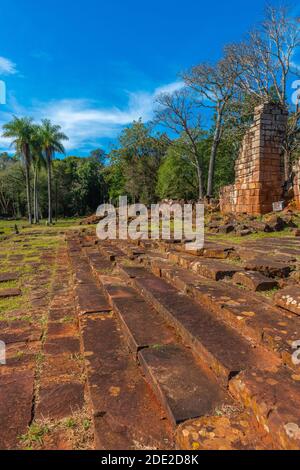 Ruines de la mission jésuite Santa Ana, patrimoine mondial de l'UNESCO, Provincia Misiones, Argentine, Amérique latine Banque D'Images