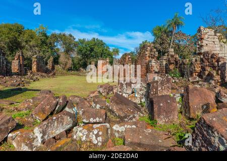 Ruines de la mission jésuite Santa Ana, patrimoine mondial de l'UNESCO, Provincia Misiones, Argentine, Amérique latine Banque D'Images