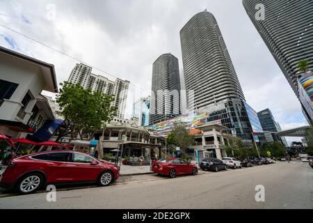 MIAMI, Floride, États-Unis - 27 NOVEMBRE 2020 : photo de Mary Brickell Village Downtown Miami Banque D'Images