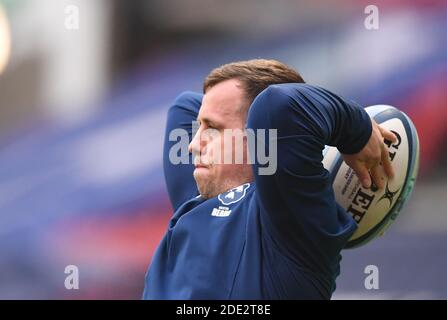 Ashton Gate Stadium, Bristol, Royaume-Uni. 28 novembre 2020. Premier ministre Rugby Union, Bristol Bears versus Worcester Warriors ; Bryan Byrne de Bristol Bears Warm up Credit: Action plus Sports/Alay Live News Banque D'Images