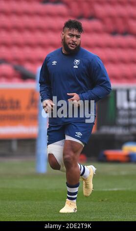 Ashton Gate Stadium, Bristol, Royaume-Uni. 28 novembre 2020. Premier ministre Rugby Union, Bristol Bears versus Worcester Warriors ; Nathan Hughes of Bristol Bears Warm up Credit: Action plus Sports/Alay Live News Banque D'Images