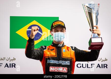 Sakhir, Bahreïn. 28 novembre 2020. Drugovich Felipe (BRA), MP Motorsport, Dallara F2 2018, portrait lors de la 11ème manche du Championnat de Formule 2 2020 de la FIA du 27 au 29 novembre 2020 sur le circuit international de Bahreïn, à Sakhir, Bahreïn - photo Sebastian Rozendaal / Dutch photo Agency / DPPI / LM crédit: Gruppo Editoriale LiveMedia/Alay Live News Banque D'Images