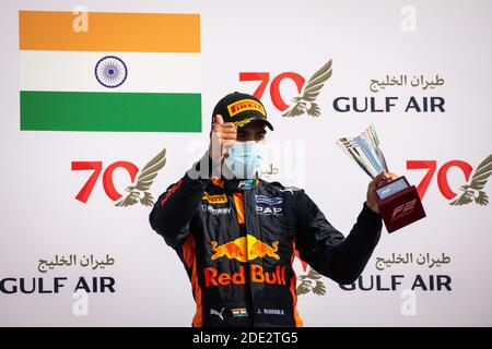 Sakhir, Bahreïn. 28 novembre 2020. Daruvala Jehan (ind), Carlin, Dallara F2 2018, portrait lors de la 11ème manche du Championnat de Formule 2 2020 de la FIA du 27 au 29 novembre 2020 sur le circuit international de Bahreïn, à Sakhir, Bahreïn - photo Sebastian Rozendaal / Agence néerlandaise de photo / DPPI / LM crédit: Gruppo Editoriale LiveMedia/Alay Live News Banque D'Images