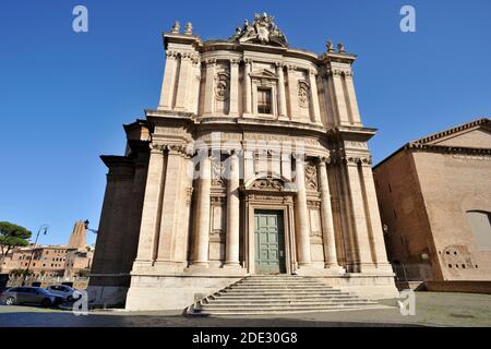 Italie, Rome, église de Santi Luca et Martina Banque D'Images