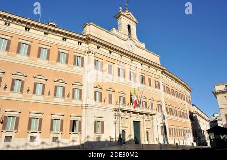 Italie, Rome, Palazzo di Montecitorio, parlement italien, chambre des députés Banque D'Images