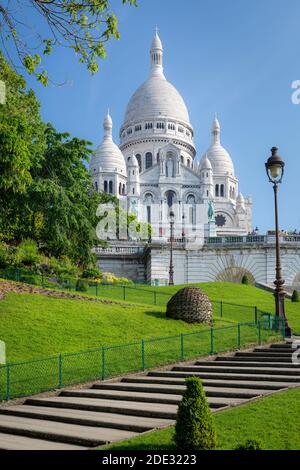Basilique du Sacré Coeur, Montmartre, Paris, France Banque D'Images