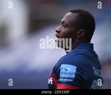 Ashton Gate Stadium, Bristol, Royaume-Uni. 28 novembre 2020. Premier ministre Rugby Union, Bristol Bears versus Worcester Warriors; Niyi Adeolokun de Bristol Bears Between Plays Credit: Action plus Sports/Alay Live News Banque D'Images