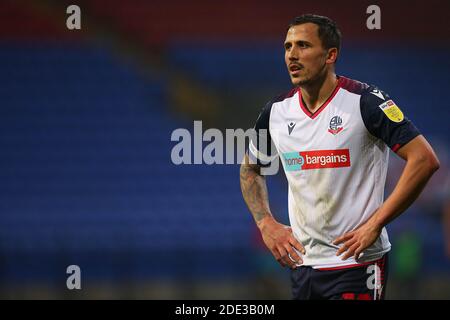 BOLTON, ANGLETERRE. 28 NOVEMBRE Boltons Antoni Sarcevic lors du match Sky Bet League 2 entre Bolton Wanderers et Southend Unis au Reebok Stadium, Bolton le samedi 28 novembre 2020. (Credit: Chris Donnelly | MI News) Credit: MI News & Sport /Alay Live News Banque D'Images
