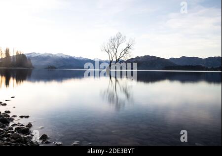 Lac Wanaka, New Zeland Banque D'Images