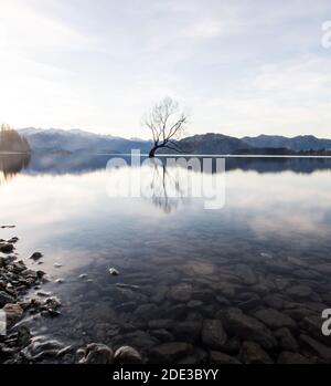 Lac Wanaka, New Zeland Banque D'Images