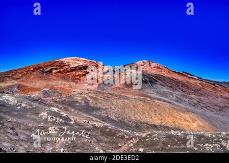 Mont Etna avec ciel bleu Banque D'Images