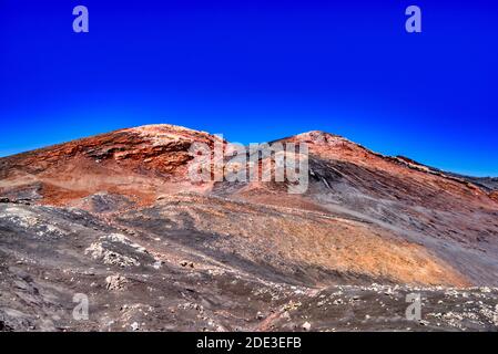 Mont Etna avec ciel bleu Banque D'Images