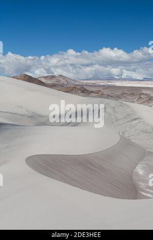 Dunes de sable blanc sur le haut plateau de Puna dans le nord Argentine Banque D'Images