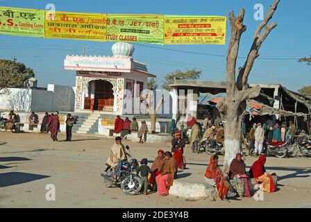 Villages dans le centre du village, Rajasthan, Inde Banque D'Images