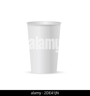 Papier blanc café et tasse de thé isolé. Illustration vectorielle Illustration de Vecteur