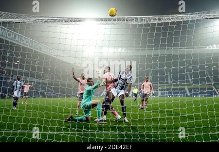 Lys Mousset, de Sheffield United, manque la cible lors des phases de clôture du match de la Premier League aux Hawthorns, West Bromwich. Banque D'Images