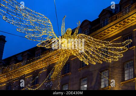 28 novembre 2020 - Londres, Royaume-Uni, lumières de Noël sur Regent Street le week-end du Black Friday Banque D'Images