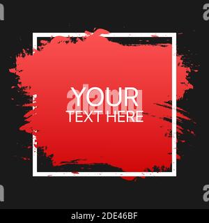 Modèle de devis, crochets conceptuels, forme de grunge. Tracé acrylique tracé à la main, modèle de devis. Illustration du stock vectoriel Illustration de Vecteur