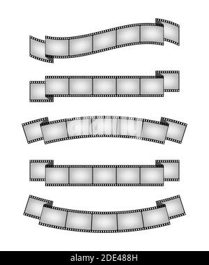 Ensemble de bandes de film vintage ruban d'étanchéité élément de conception. Illustration du stock vectoriel. Illustration de Vecteur