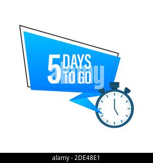 Cinq jours de badges ou plate. Stock Vector illustration. Illustration de Vecteur