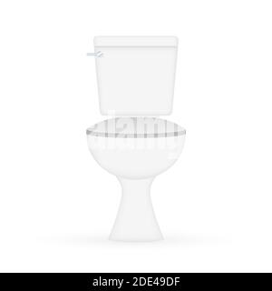 Icône de cuvette de toilette blanche en céramique. Illustration du stock vectoriel. Illustration de Vecteur