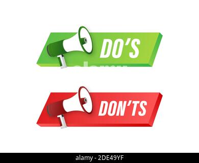 Dos et dons comme des pouces vers le haut ou vers le bas. plat simple pouce vers le haut symbole petit rond logotype élément ensemble design graphique isolé sur blanc. Brut vectoriel Illustration de Vecteur