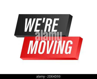 Nous allons déplacer le badge icône. Prêt à l'emploi pour le web ou la conception d'impression. Illustration du stock vectoriel. Illustration de Vecteur