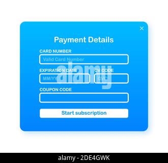 Formulaire de paiement en ligne. Facture numérique en ligne sur ordinateur portable. Illustration vectorielle. Illustration de Vecteur