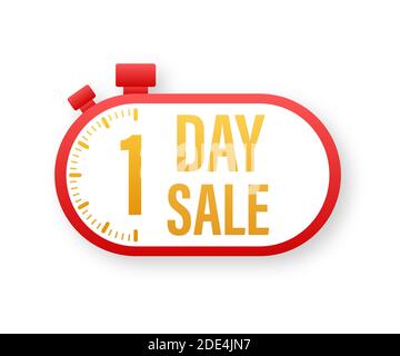 Bouton avec 1 jour de vente pour la conception de site Web. Illustration du stock vectoriel. Illustration de Vecteur