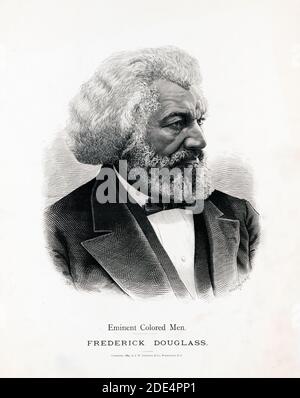 Les hommes afro-américains célèbres ca. Portrait de Frederick Douglass 1884 Banque D'Images