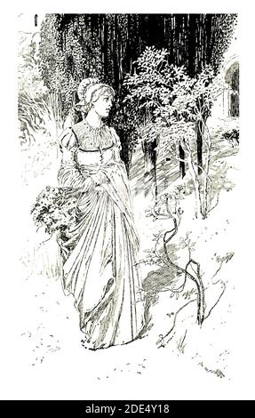 Légendes de River and Mountain, illustrations par T H Robinson de 1896 The Studio an Illustrated Magazine of Fine and Applied Art Banque D'Images