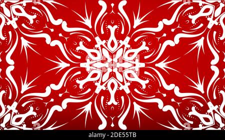 Résumé texture d'arrière-plan géométrique, motif de forme géométrique Mandala sur fond rouge. Élément décoratif pour le design. Répétition sans couture Illustration de Vecteur