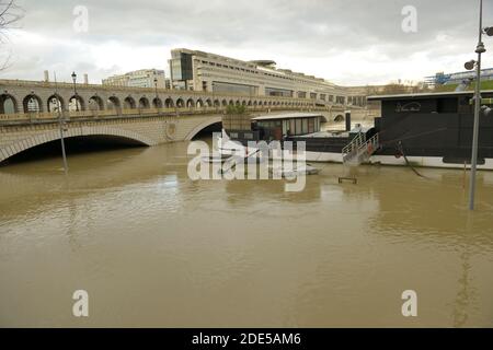 La Seine monte et atteint un niveau record. 26 janvier 2018. Banque D'Images