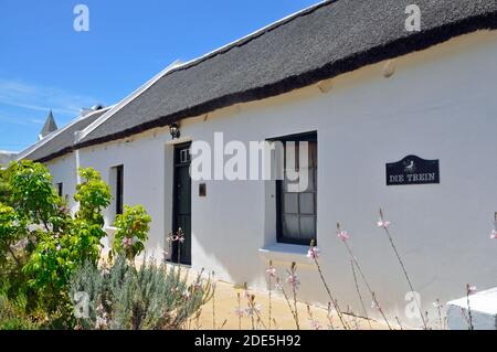 'Dei Trein', l'une des plus anciennes maisons du charmant village de McGregor et typique de son architecture traditionnelle du XIXe siècle. Banque D'Images