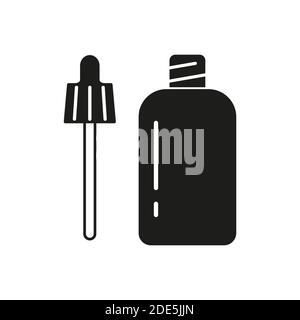 icône de peau de sérum élément de l'icône de maquillage pour le concept mobile et les applications web. L'icône de peau de sérum en ligne fine peut être utilisée pour le Web et le mobile. Icône Premium sur whi Illustration de Vecteur