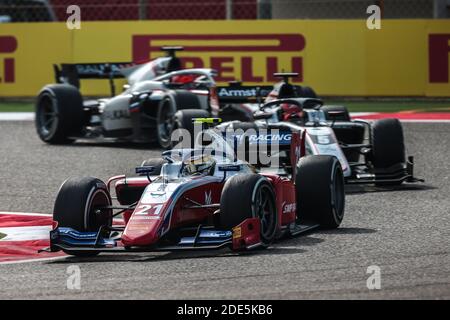 21 Shwartzman Robert (rus), Prema Racing, Dallara F2 2018, action lors de la 11e manche du Championnat de Formule 2 2020 de la FIA du 27 au 29 novembre 2020 sur le circuit international de Bahreïn, à Sakhir, Bahreïn - photo Diederik van der Laan / Dutch photo Agency / DPPI / LM Banque D'Images