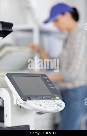 imprimante imprimante scanner laser office photocopieur fournitures concept de démarrage Banque D'Images