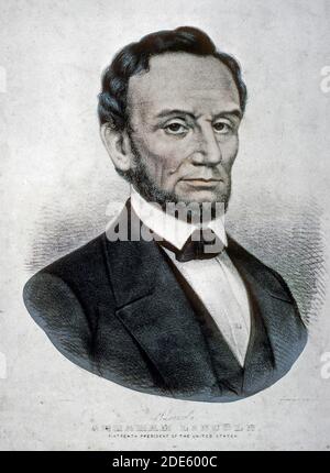 Abraham Lincoln, seizième Président des États-Unis ca. 1861-1865 Banque D'Images