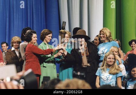 Rosalynn carter assiste à la Conférence nationale des femmes ca. 19 novembre 1977 Banque D'Images