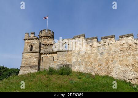 Portes d'entrée du château de Lincoln, Lincolnshire, Royaume-Uni. Banque D'Images