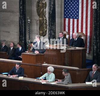 Jimmy carter présente son discours sur l'état de l'Union au Congrès. CA. 01/23/1979 Banque D'Images