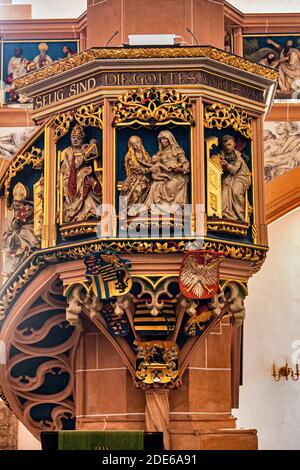 L'église Sainte-Anne sur la Grossekirche Strasse à Anneberg-Bucholtz, Saxe, Allemagne Banque D'Images